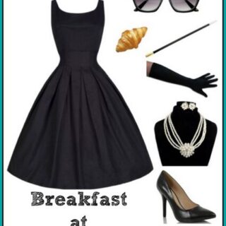 Stylish Breakfast at Tiffany’s Audrey Hepburn Halloween Costume (+ Where to Buy)