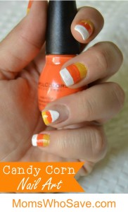 candy corn nail art