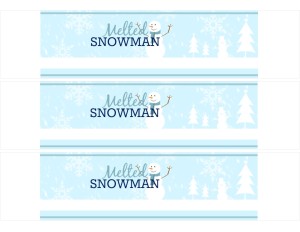 Free Printable Melted Snowman Water Bottle Labels: Easy DIY ...