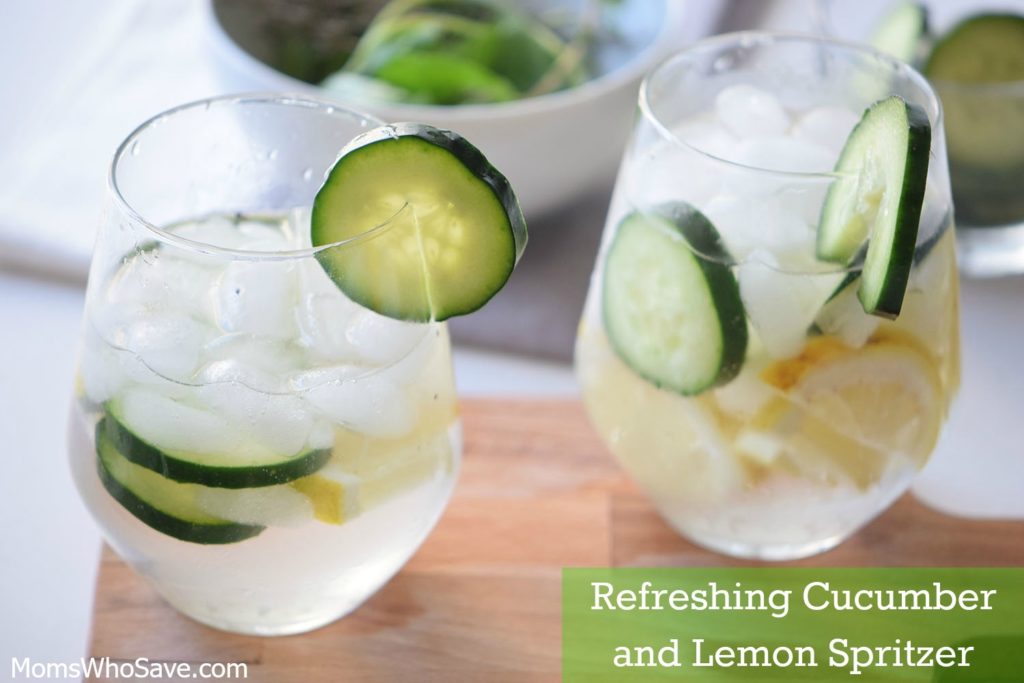 lemon lime cucumber spritzer