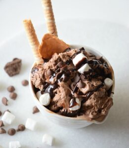 homemade rocky road ice cream