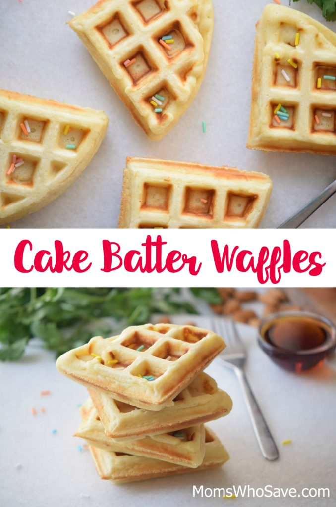 Cake Batter Waffles From Scratch