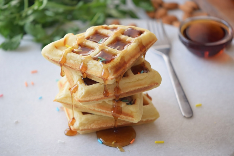 cake batter waffles with syrup cake batter waffles with syrup