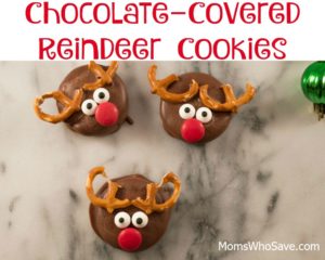 chocolate covered reindeer cookies