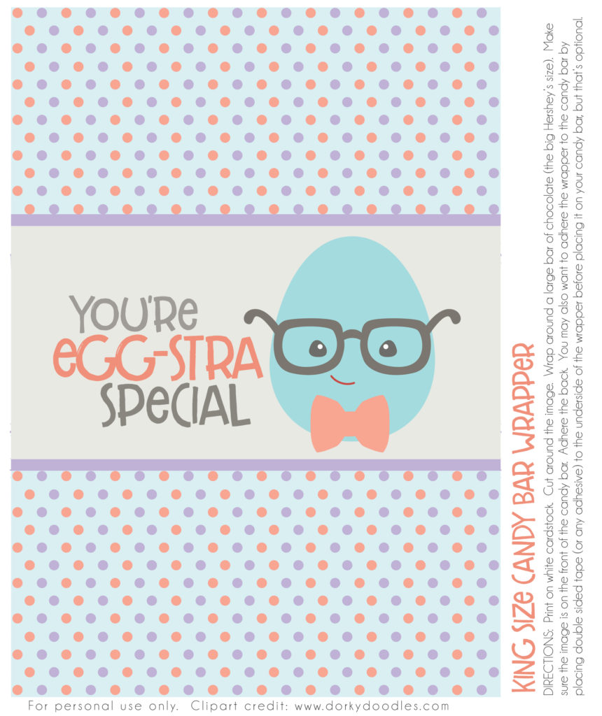 Easter Candy Bar Wrapper Printable