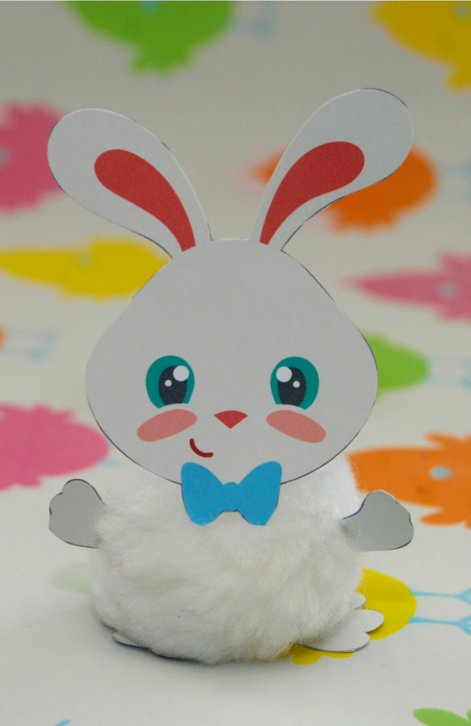 Easter Bunny Pom Pom Craft
