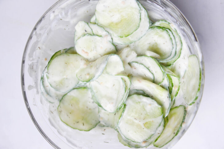 creamy vegan cucumber dill salad