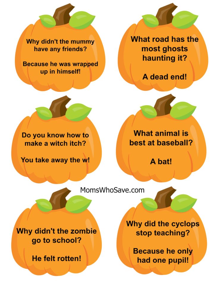 Free Halloween Lunch Box Jokes Printables | MomsWhoSave.com