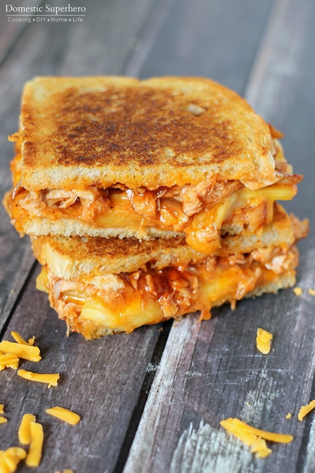 BBQ Chicken and Pineapple Grilled Cheese 2 thumb