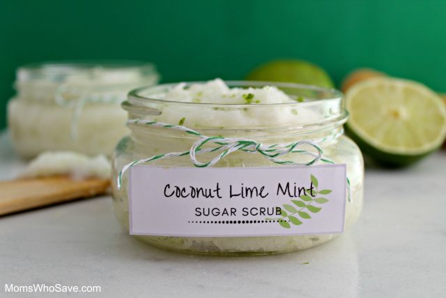 recipe for Coconut Lime Mint Sugar Scrub