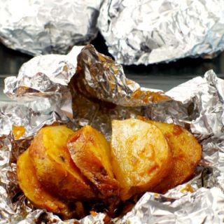 Easy Camping Meals Roundup: 15 Tasty Grilling Recipes 3 Image for 3 Ingredient Onion Baked Potatoes in Foil