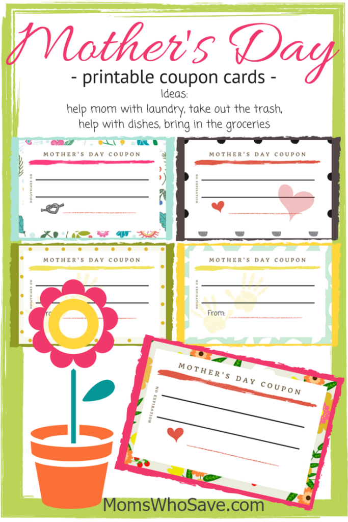Mother's Day coupon cards Mother's Day coupon cards