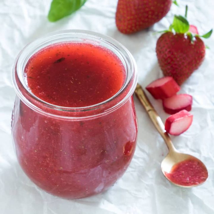 Homemade Jams and Jellies: 15 Easy Recipes 6 Image for Strawberry, Rhubarb and Basil Jam