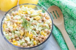 Cucumber Chickpea Salad