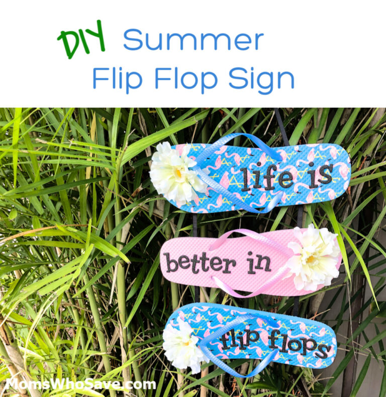 Make This Easy DIY Summer Flip Flop Sign | MomsWhoSave.com