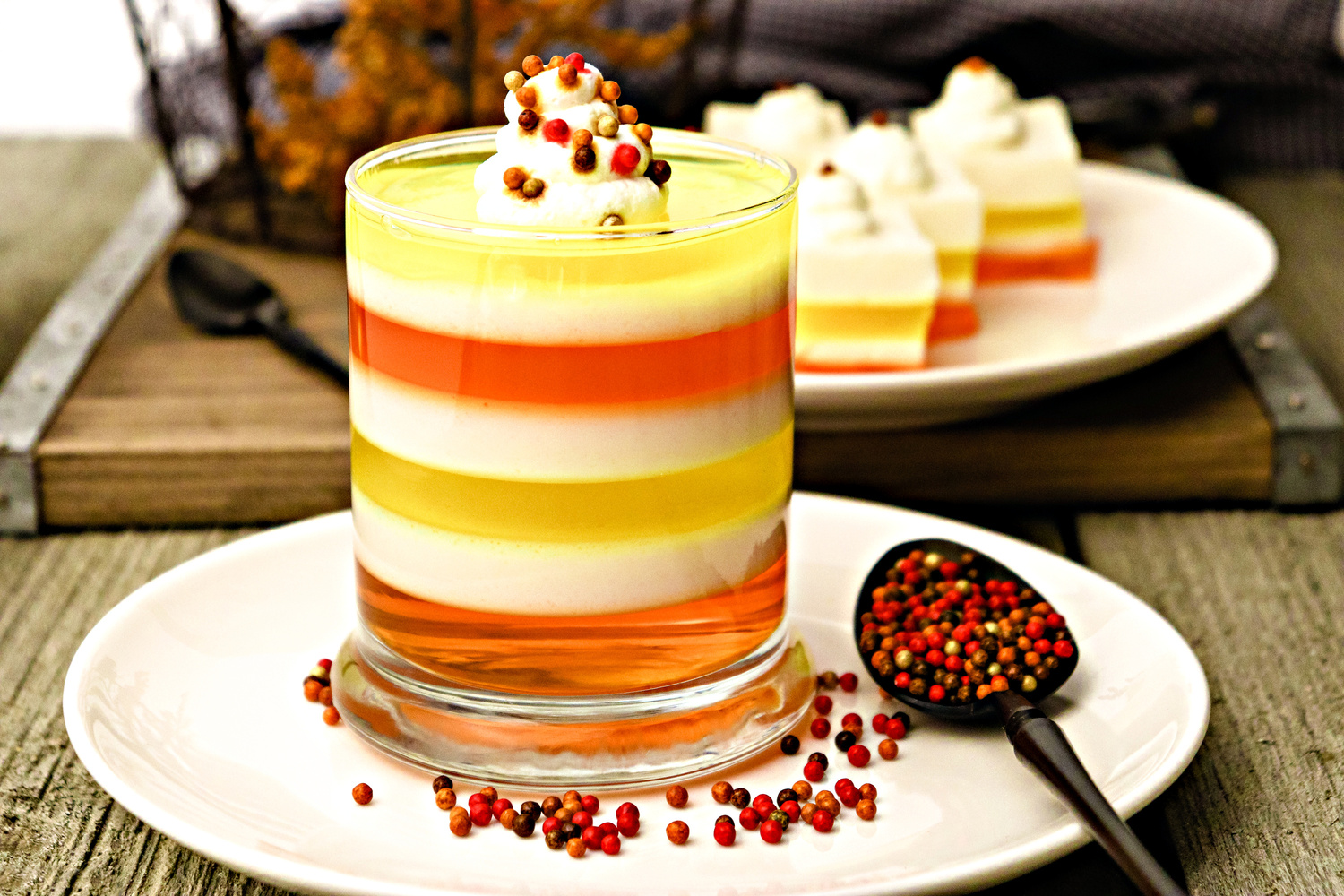 layered jello dessert for fall