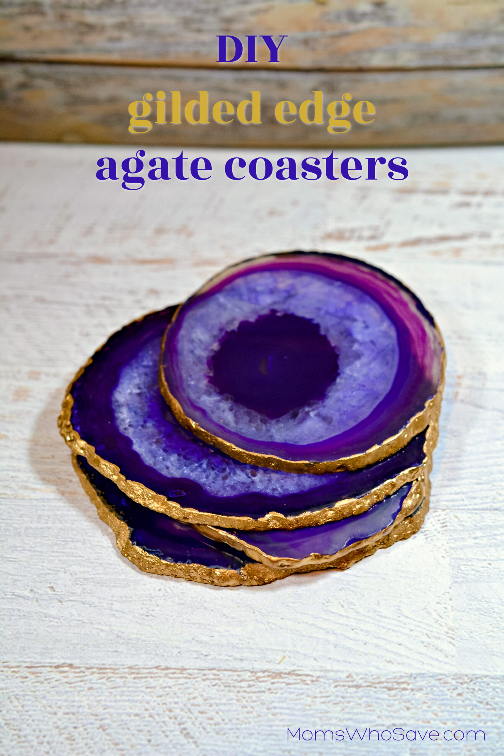 diy agate slice coasters 