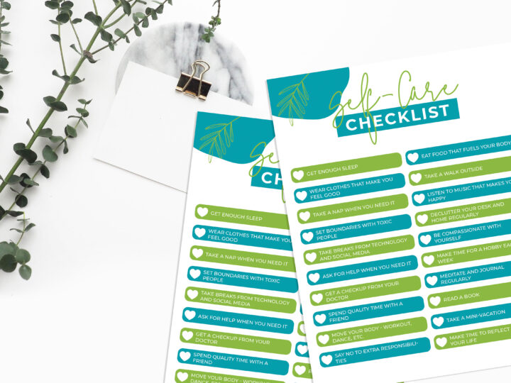 print a self-care checklist