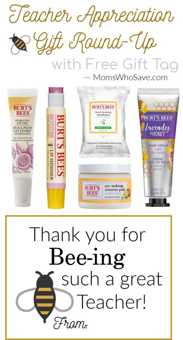 Burt's Bees Self-Care Teacher Gift With Printable Gift Tag ...