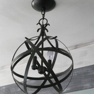 DIY orb chandelier