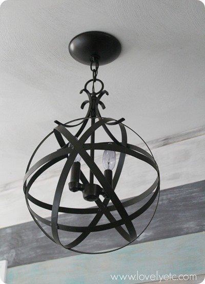 DIY orb chandelier