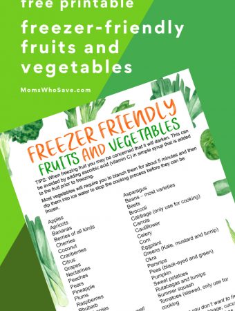 freezer friendly fruits and veggies