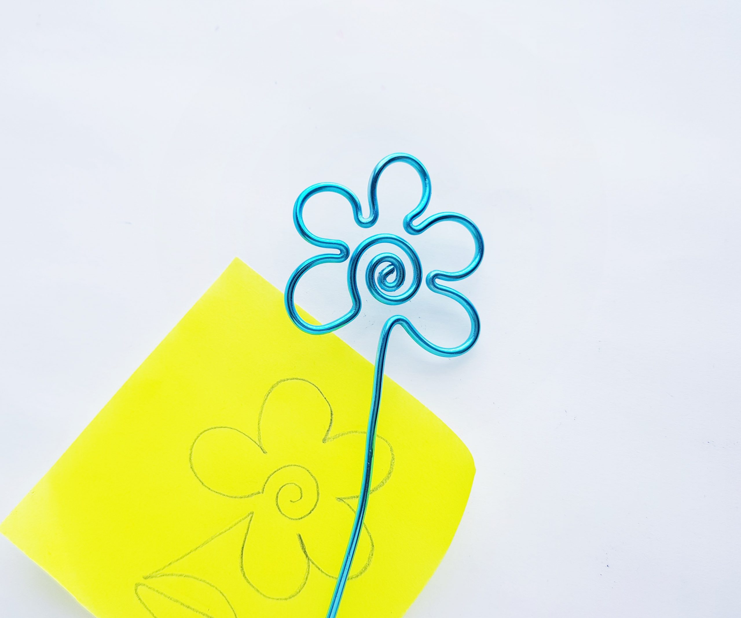 wire flower bookmark craft