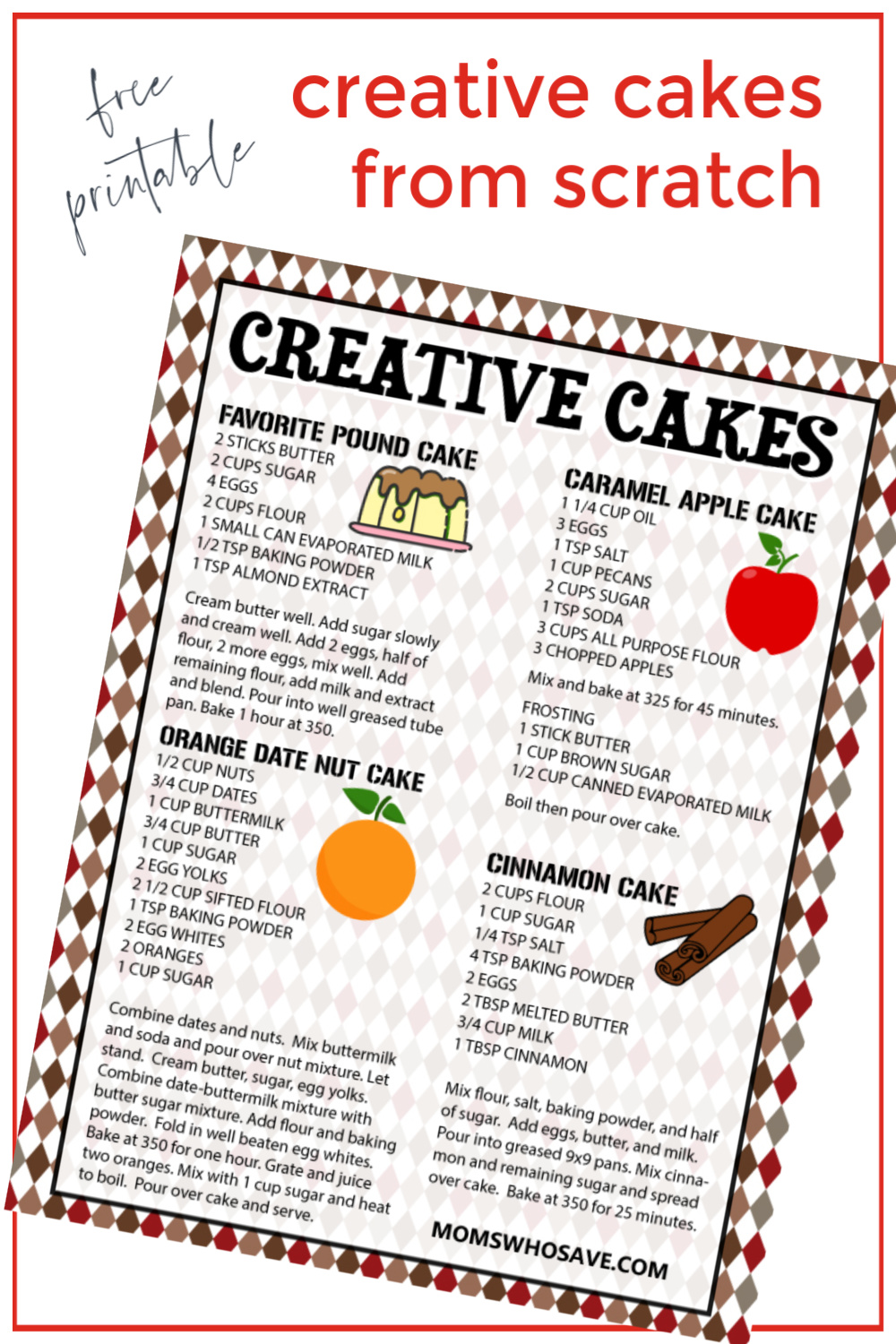 Creative Cakes From Scratch Free Printable