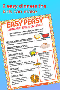easy meals for kids to cook