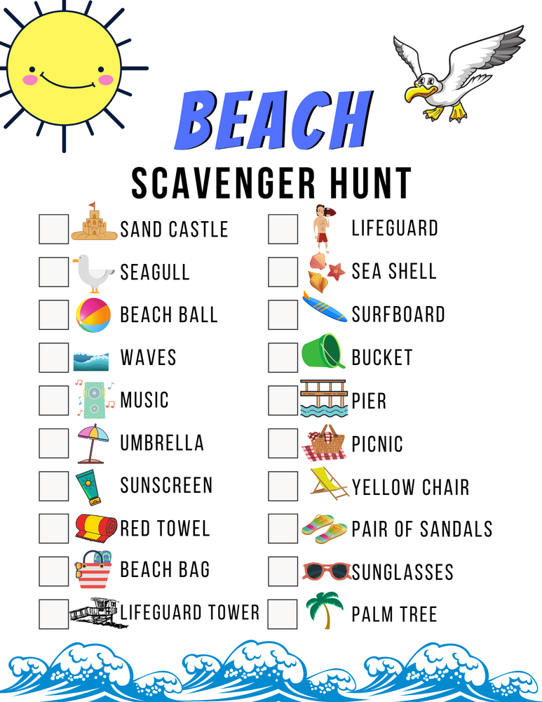 beach scavenger hunt  