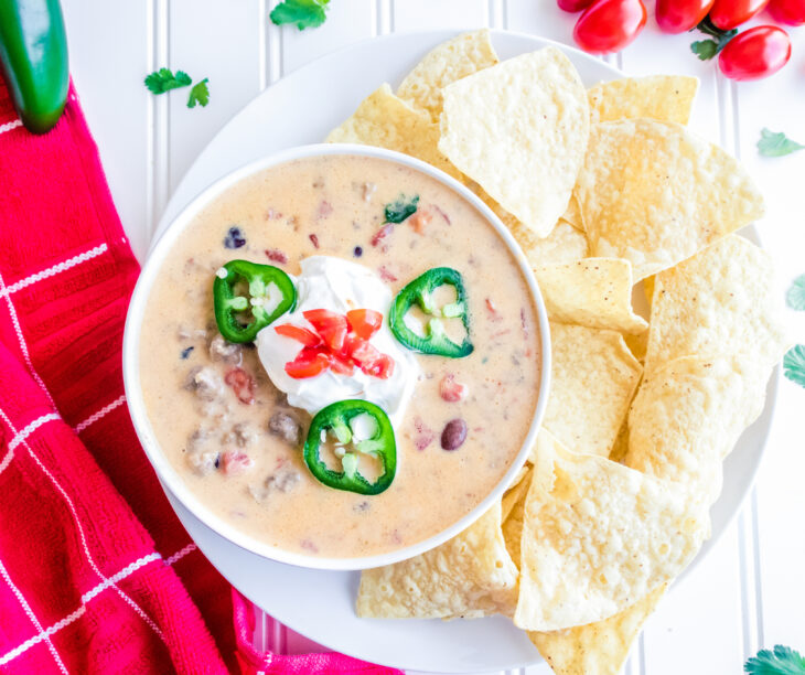 ground beef queso dip