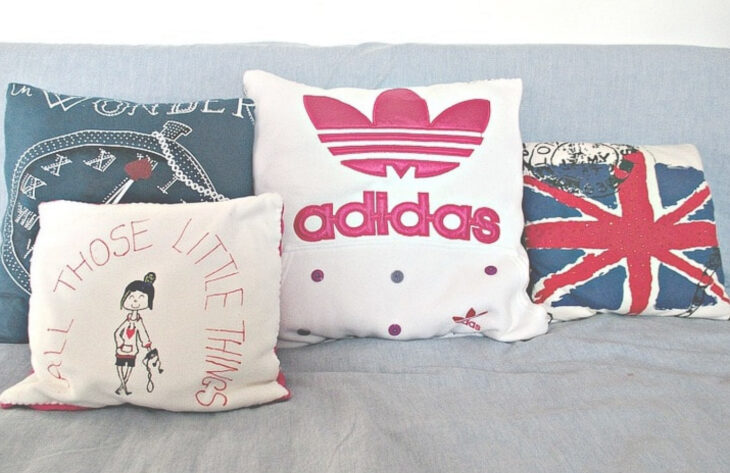 pillows made from t-shirts