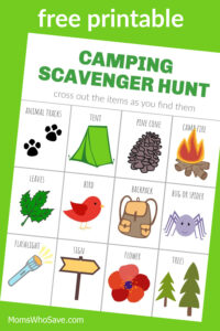 camping scavenger hunt