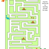 32 Fun DIY Ideas for a Dinosaur-Themed Birthday Party 32 Image for Dinosaur Game - Free Printable Maze