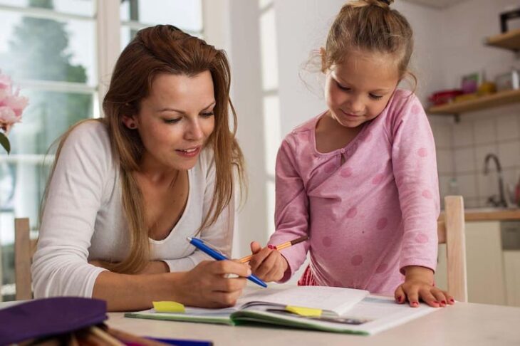 pixabay mother child homework homeschool c
