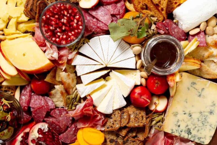 Fall Meat and Cheese Board Close Up