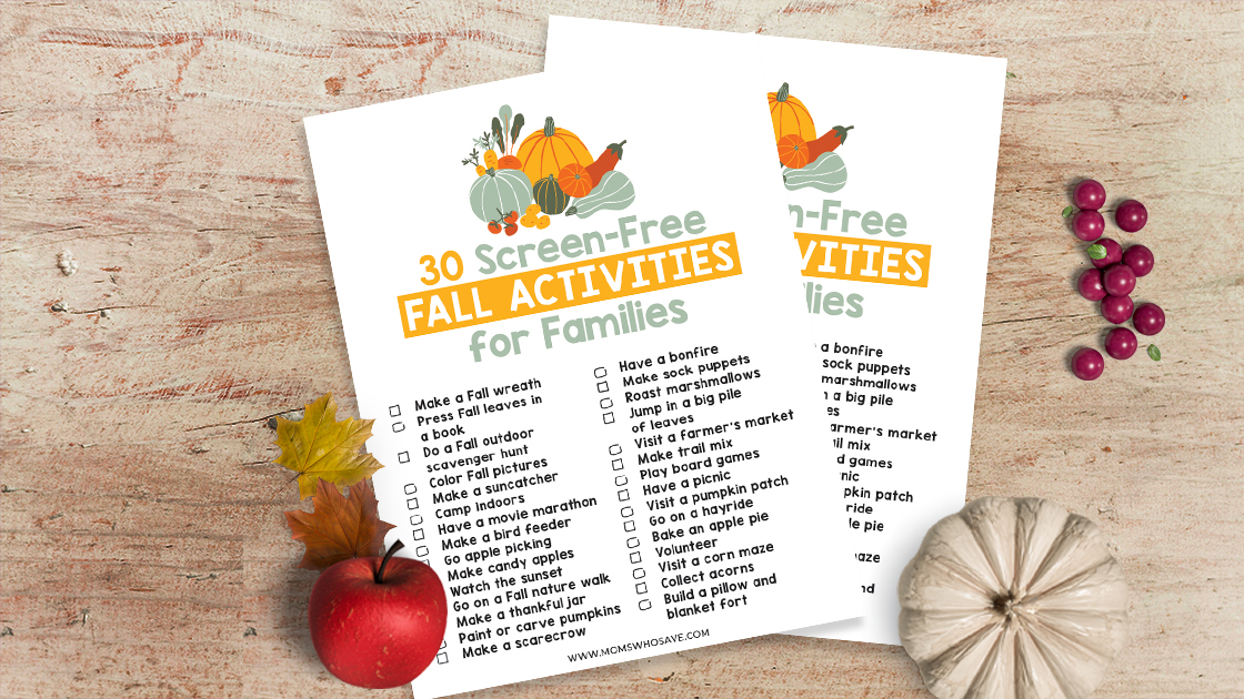 screen-free fall activities for families