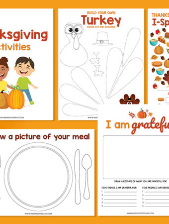 kids thanksgiving printables