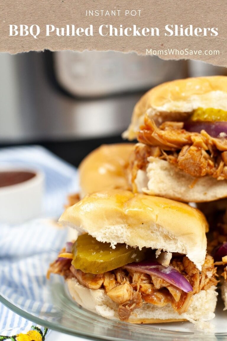 Instant Pot Pulled BBQ Chicken Sliders (Easy Recipe) | MomsWhoSave.com