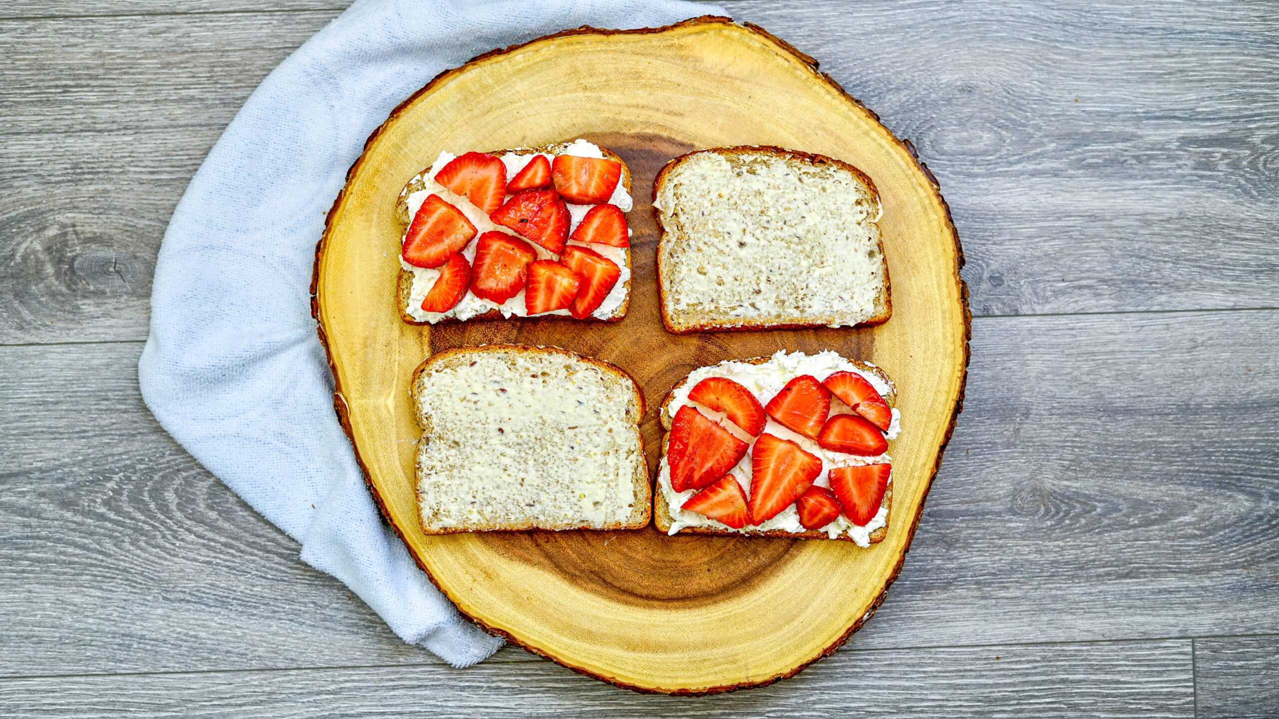 goat cheese and strawberry grilled cheese