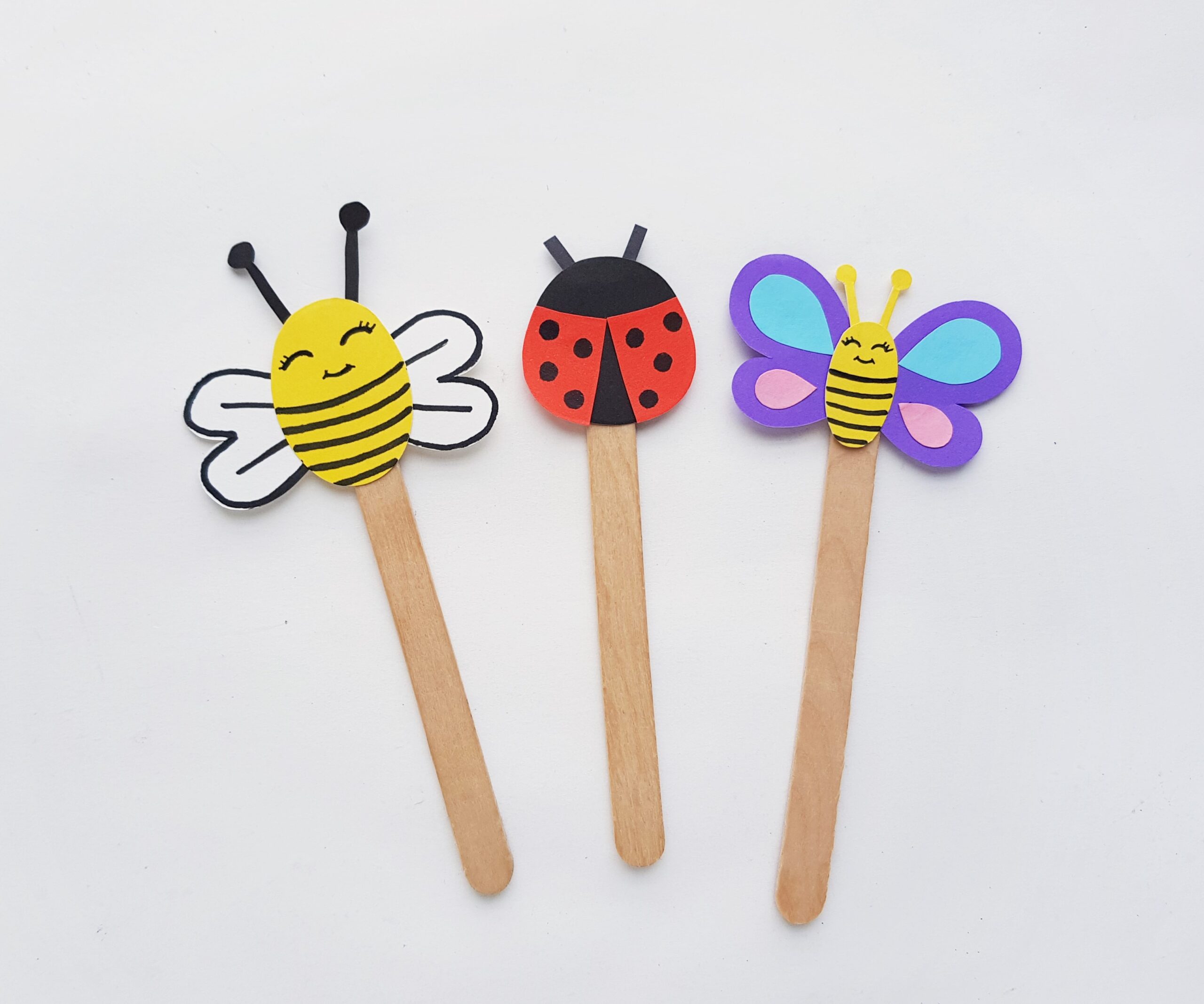 flower and insect puppets