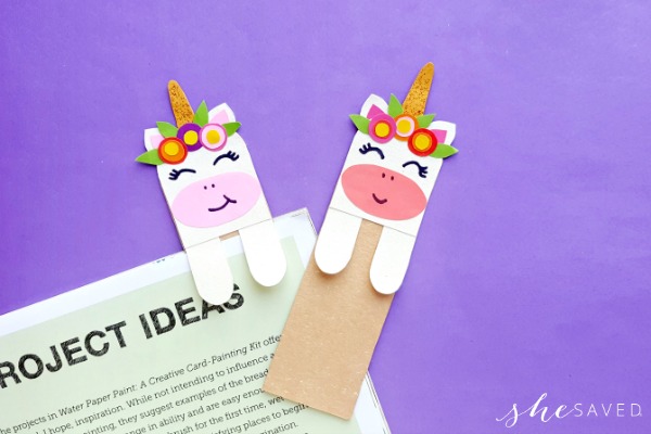 handmade unicorn bookmark