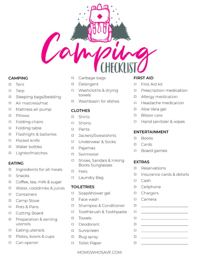 Camping For Beginners (Our 5 Best Tips) + Print Your Camping Checklist ...