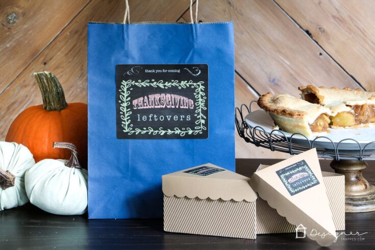 diy thanksgiving leftovers bags pie boxes 6