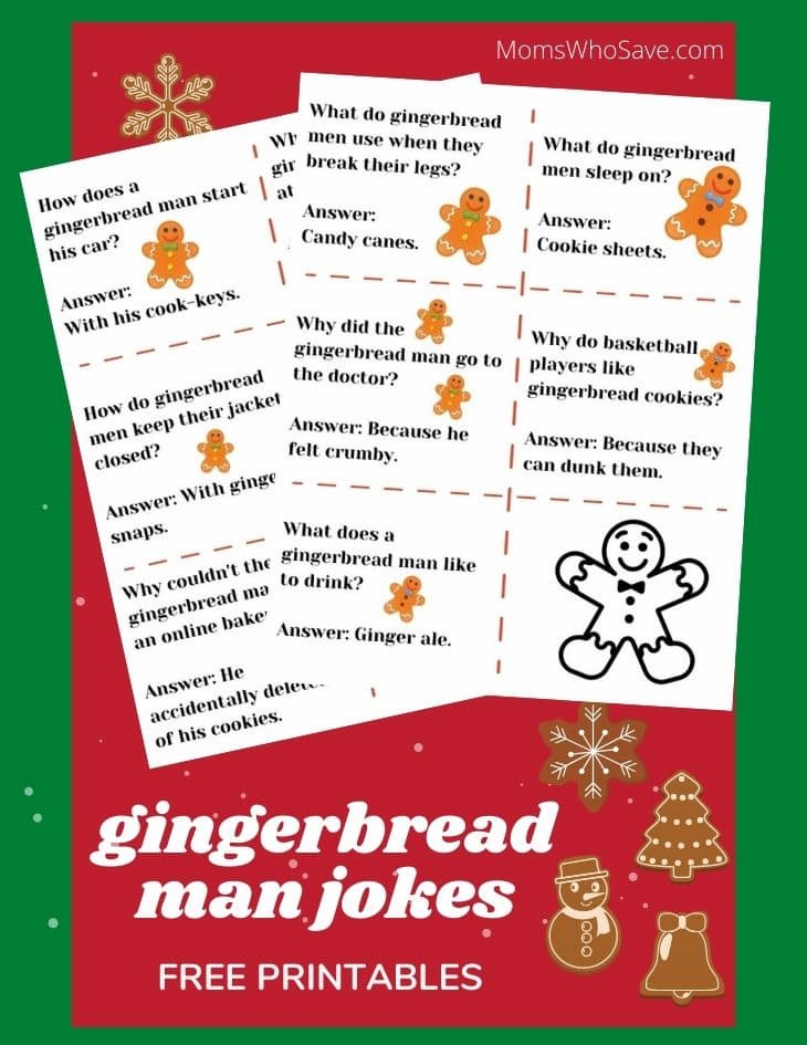 gingerbread man jokes printable