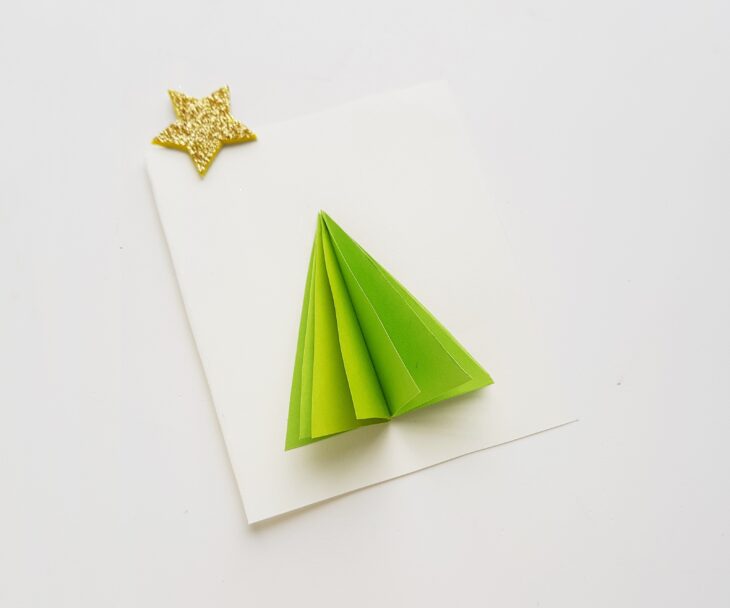 3D Christmas tree card craft