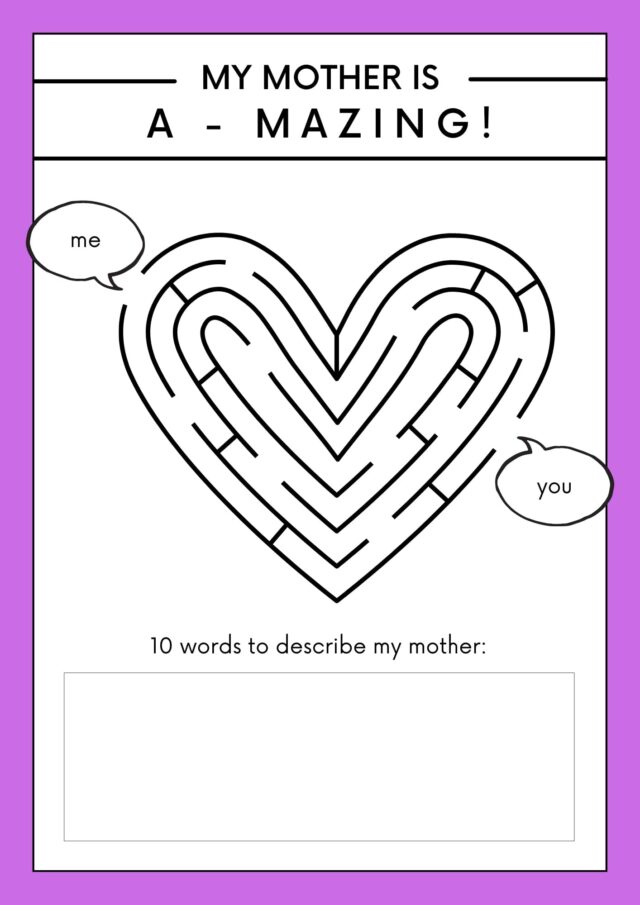 Free Printable Activities for Mother’s Day