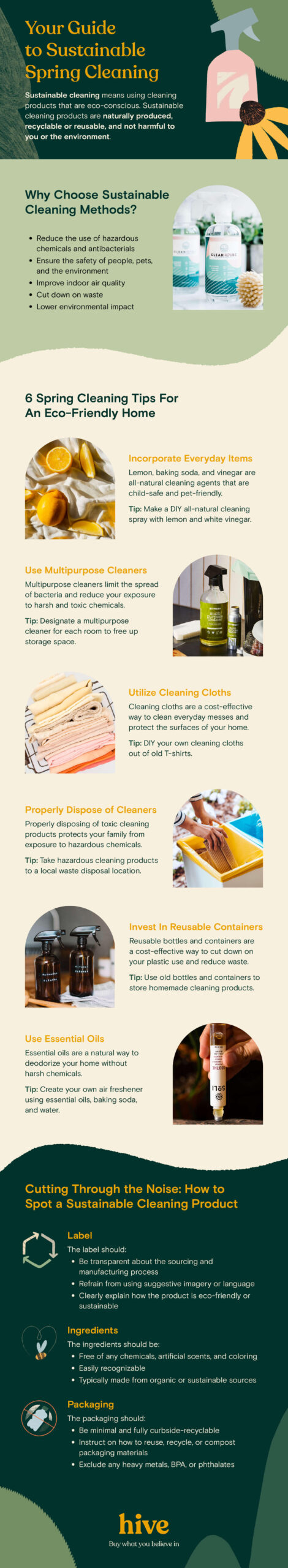 green cleaning infograph