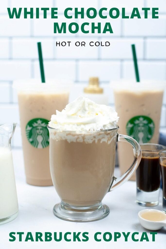 Hot or Iced White Chocolate Mocha Recipe (Starbucks Copycat)