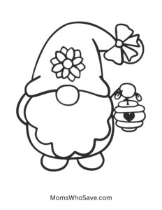 25 Cute Gnomes Coloring Pages (Free Printables) | MomsWhoSave.com